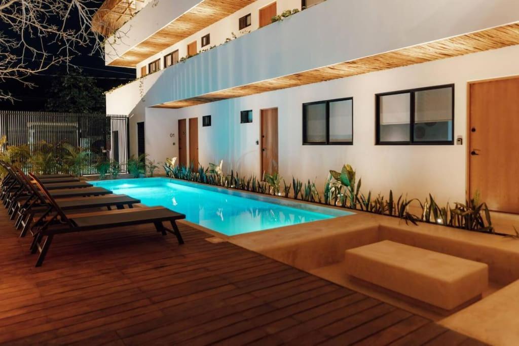 Cozy Apartment With Pool In Bacalar Center Exterior photo
